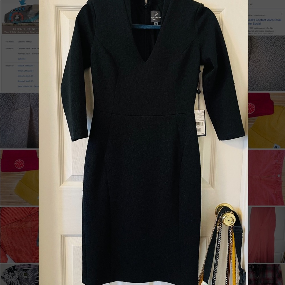 Black fitted professional dress